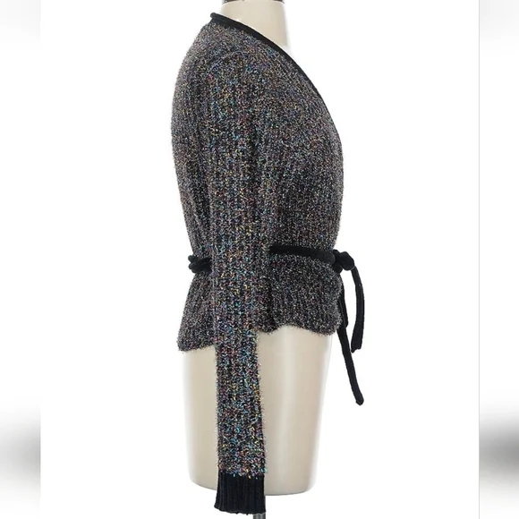 Multicolor Sparkle Wrap Sweater - Picture 5 of 10